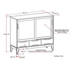 Armoire de rangement moyenne WyndenHall Pearson, brun teck