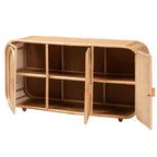 Armoire de rangement à 3 portes en rotin naturel bali & pari Evania Naturel