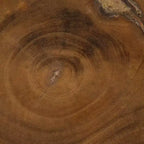 Table d'appoint ronde 22" Liberte de East at Main : teck recyclé, aucun assemblage, piètement trépied rustique