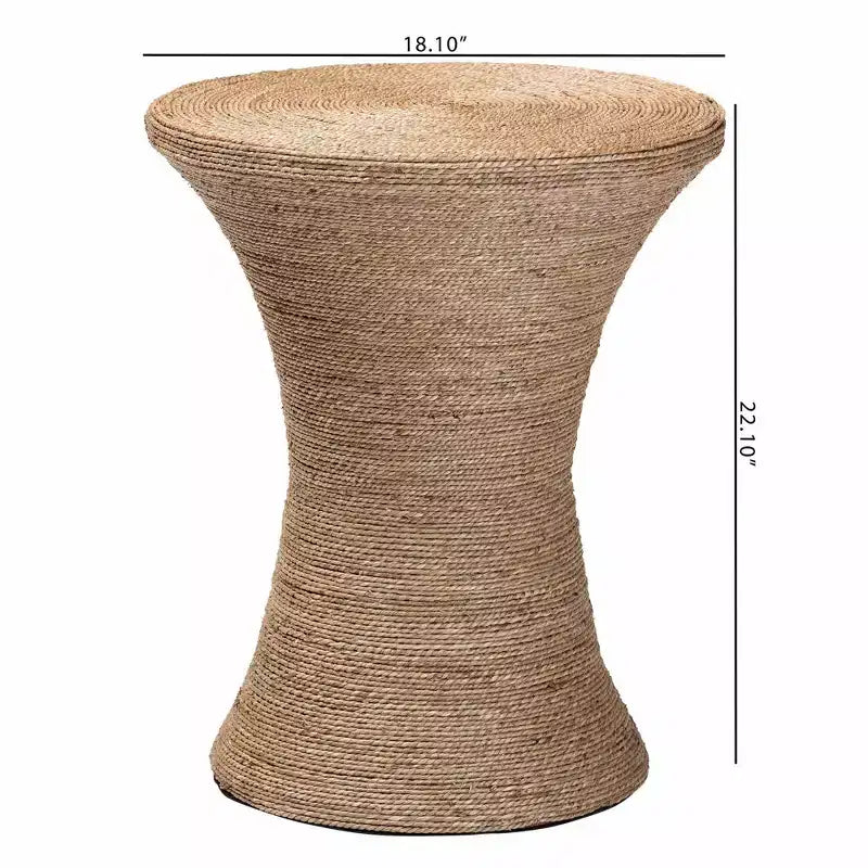 bali & pari Cady Seagrass Side Table Natural Brown