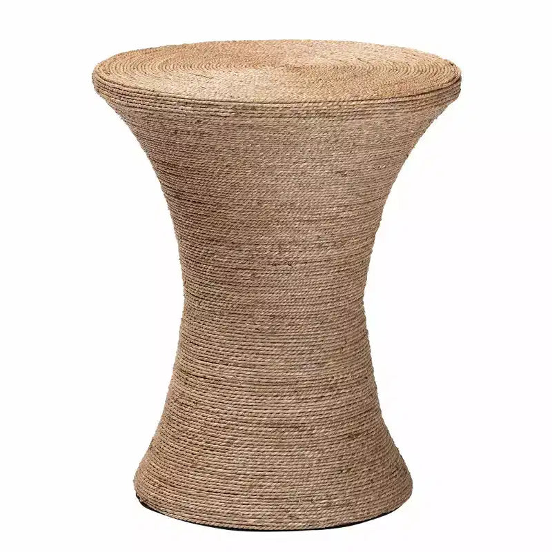 bali & pari Cady Table d'appoint en jonc de mer naturel brun