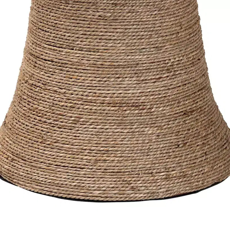 bali & pari Cady Table d'appoint en jonc de mer naturel brun