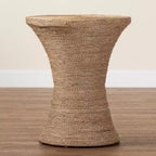 bali & pari Cady Table d'appoint en jonc de mer naturel brun
