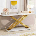 LITTLE TREE 55" Rectangular Modern Console Table White