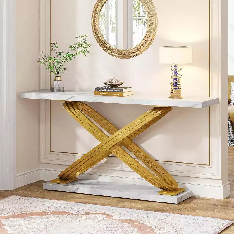 LITTLE TREE Table Console Rectangulaire Moderne 140 cm Blanche
