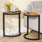 LITTLE TREE Table d'appoint en C pour canapé Marron/Noir