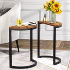 LITTLE TREE Table d'appoint en C pour canapé Marron/Noir