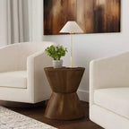 Table d'appoint en bois de manguier HomePop Noyer
