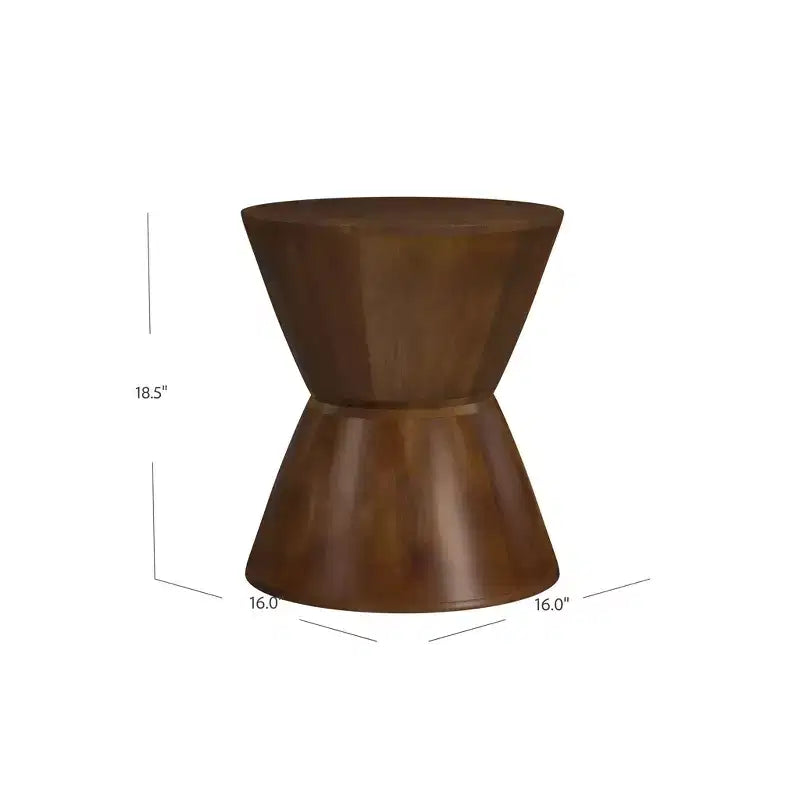 Table d'appoint en bois de manguier HomePop Noyer