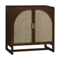 Nathan James Paxton Console with Doors Dark Brown
