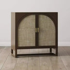 Console Nathan James Paxton avec portes, marron foncé