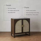 Console Nathan James Paxton avec portes, marron foncé