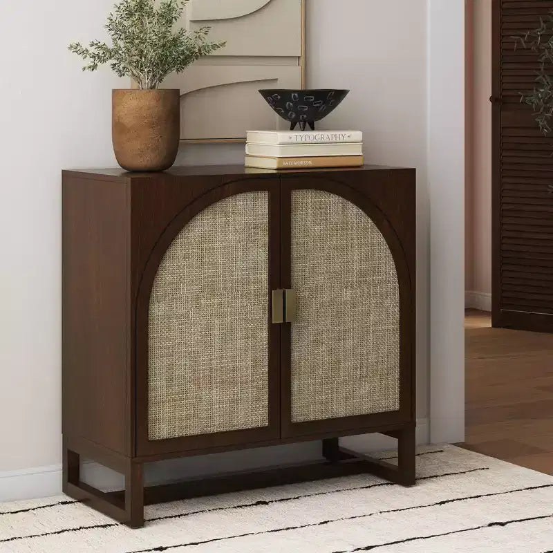 Console Nathan James Paxton avec portes, marron foncé