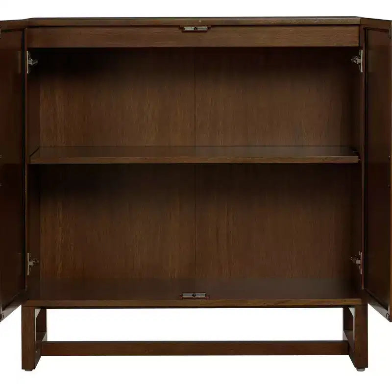 Console Nathan James Paxton avec portes, marron foncé