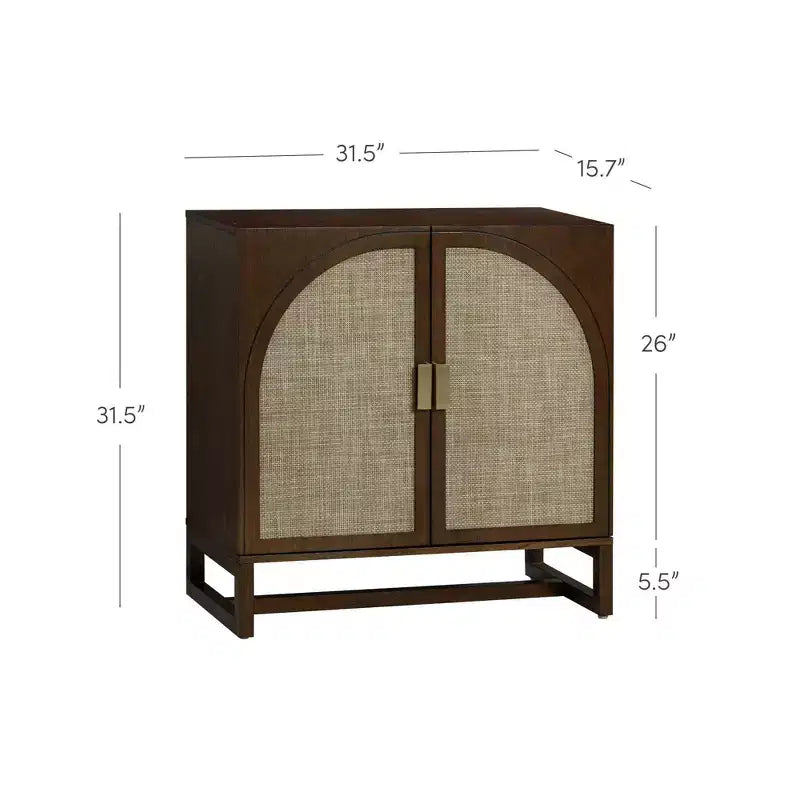 Console Nathan James Paxton avec portes, marron foncé