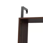 Étagère de présentation Fariat en bois de noyer et métal avec bureau marron/noir - Baxton Studio