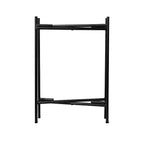 Urban Port Table d'appoint moderne 15 po avec plateau rond en métal et pieds pliables noirs