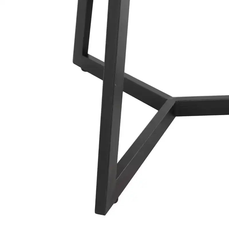 Table d'appoint Olivia & May en bois de teck : aucun assemblage requis, utilisation en intérieur, forme ronde, hauteur de 21,5 po