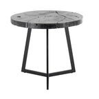 Table d'appoint Olivia & May en bois de teck : aucun assemblage requis, utilisation en intérieur, forme ronde, hauteur de 21,5 po