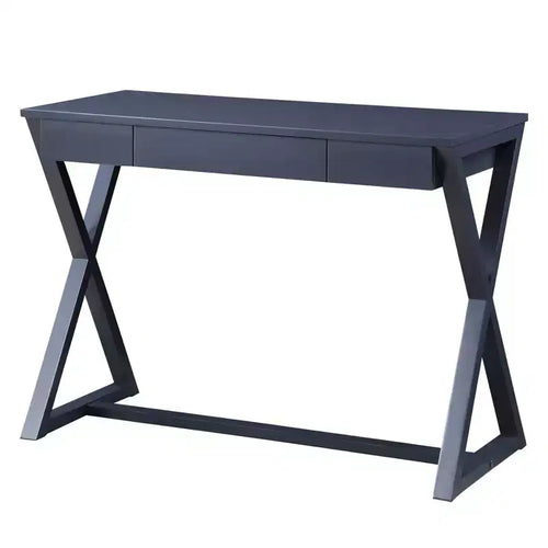 42" Nalo Console Table Black Finish - Acme Furniture: Charcoal Poplar Wood, Storage Drawer