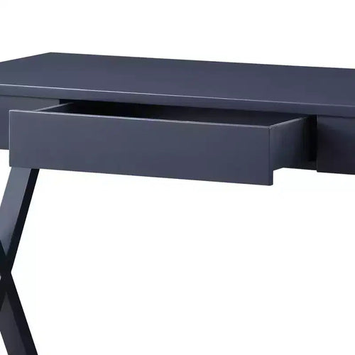 Console 42 po Nalo au fini noir - Acme Furniture : bois de peuplier anthracite, tiroir de rangement
