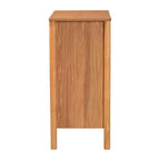 Baxton Studio Jenn Commode 4 Tiroirs en Bois avec Rotin Vieilli Marron Doré/Rotin Vieilli