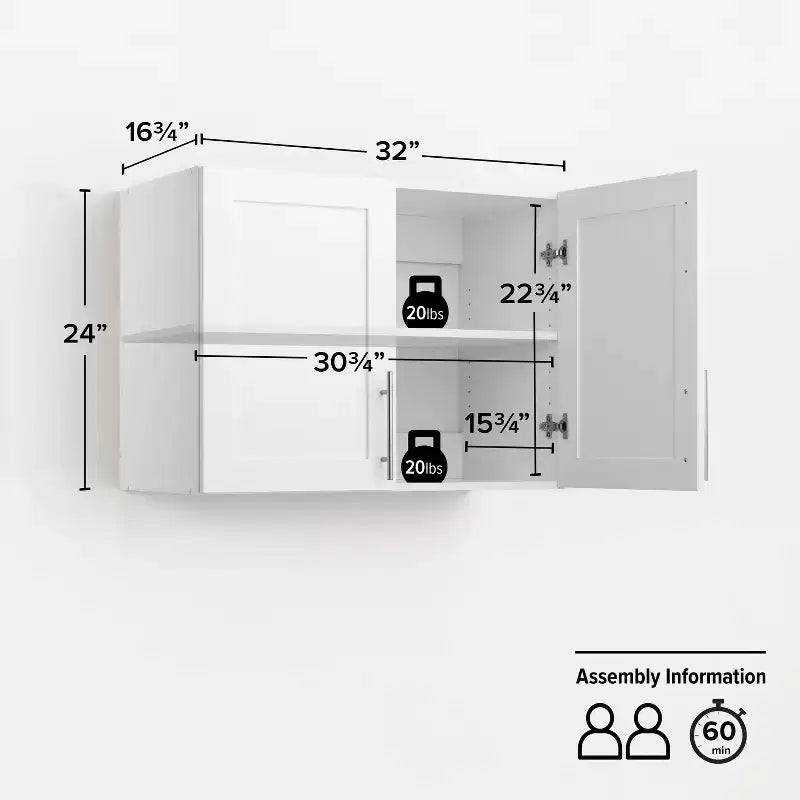 Ensemble de 6 armoires de rangement Prepac Elite avec portes à panneaux blanches