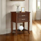 Table d'appoint Breighton Home Sydney avec 2 tiroirs et étagère, couleur Espresso