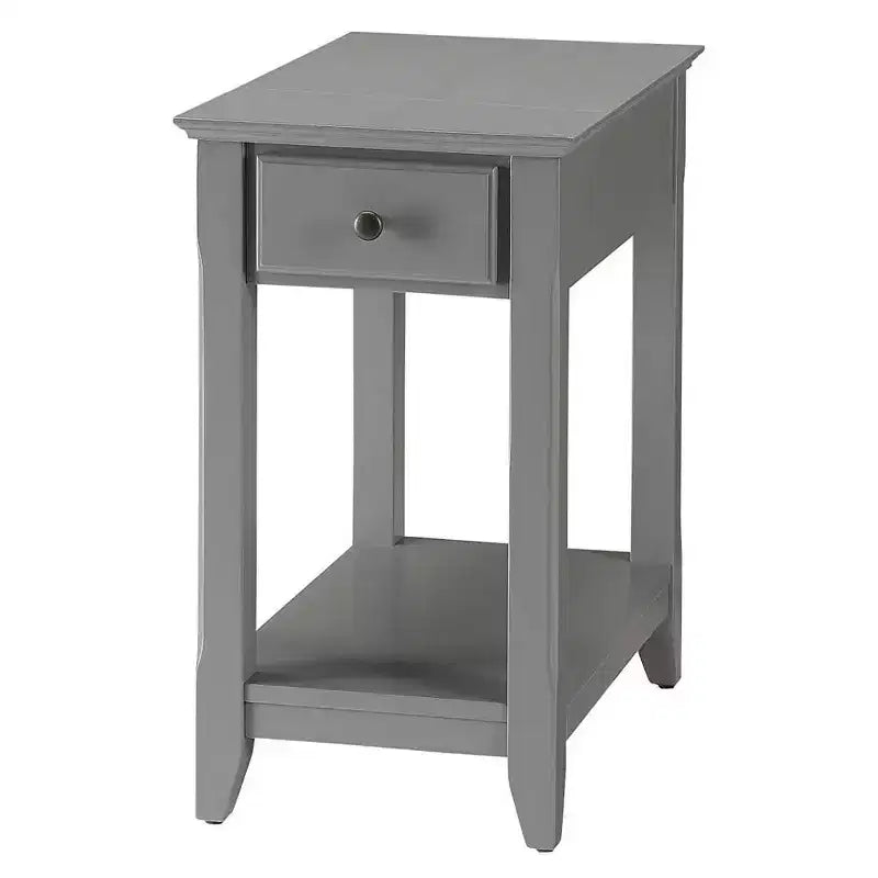 13" Bertie Accent Table Gray - Acme Furniture