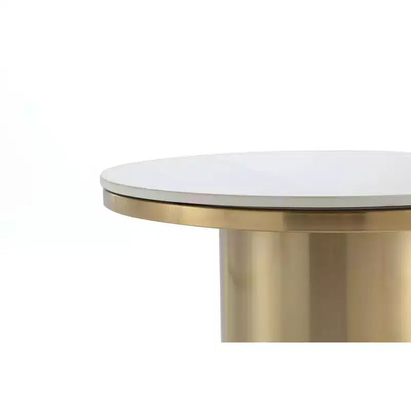 Ensemble de 2 tables basses et tables d'appoint Manhattan Comfort Glenn, couleur or