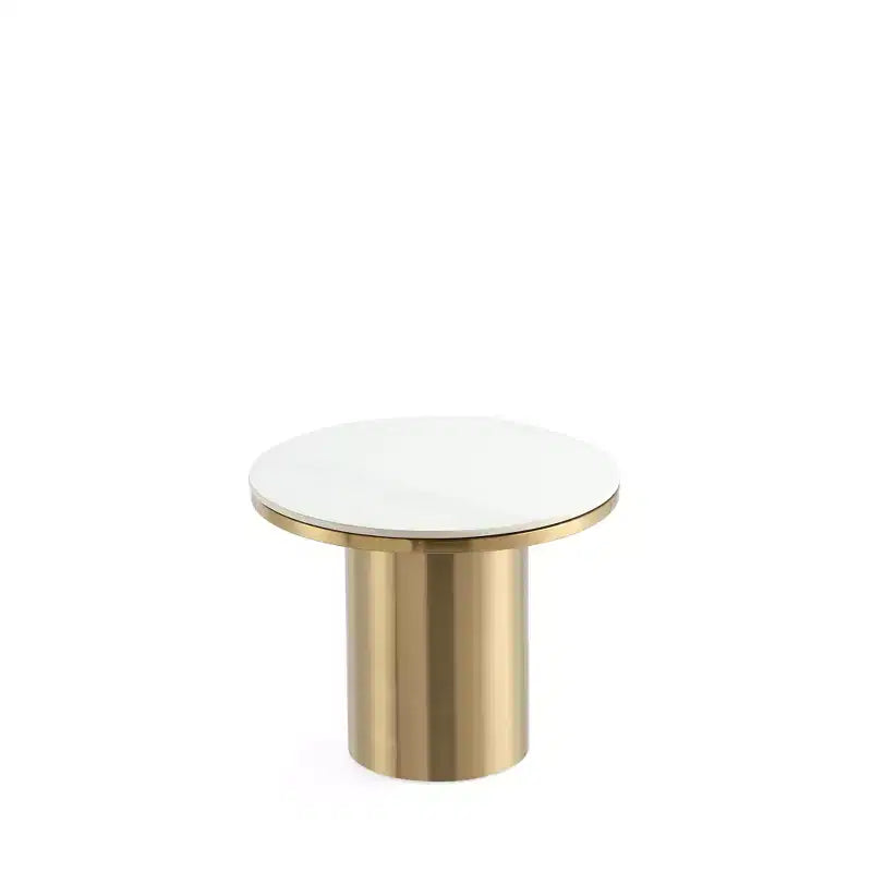 Ensemble de 2 tables basses et tables d'appoint Manhattan Comfort Glenn, couleur or