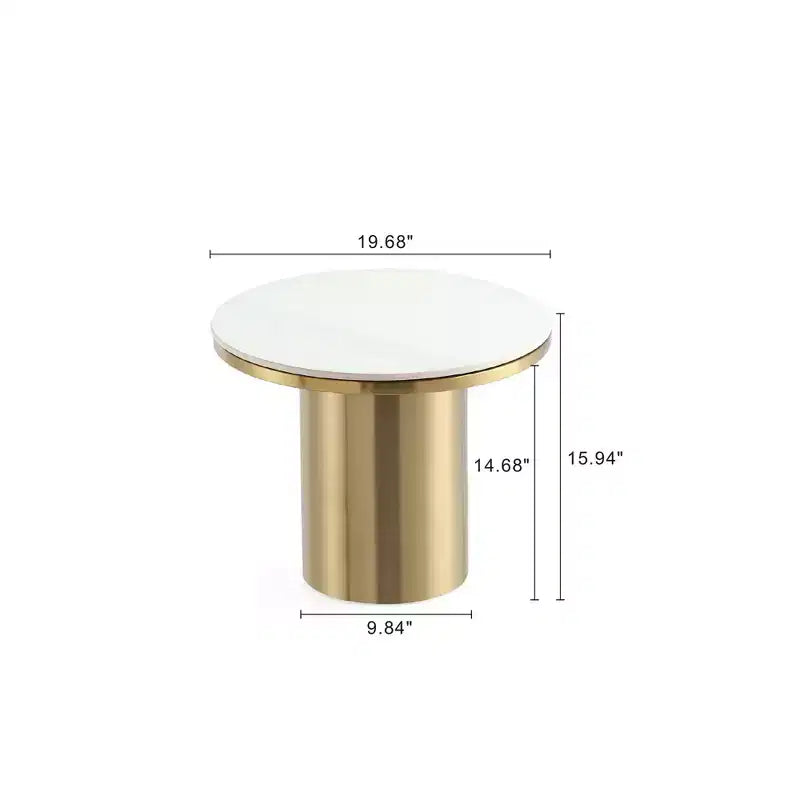 Ensemble de 2 tables basses et tables d'appoint Manhattan Comfort Glenn, couleur or