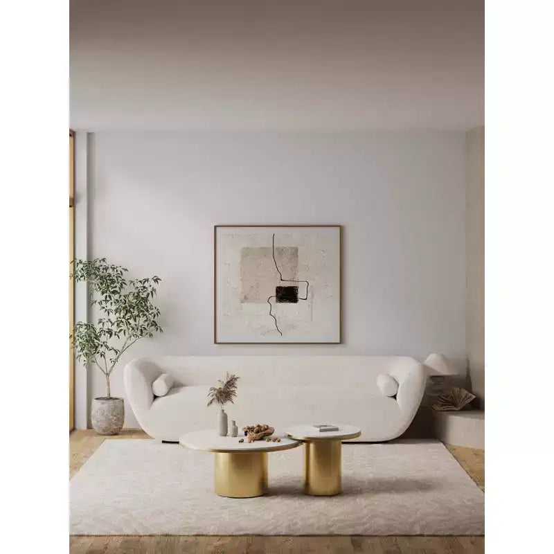 Ensemble de 2 tables basses et tables d'appoint Manhattan Comfort Glenn, couleur or