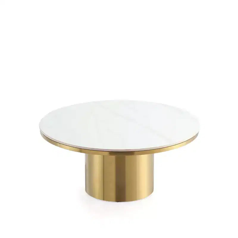 Ensemble de 2 tables basses et tables d'appoint Manhattan Comfort Glenn, couleur or