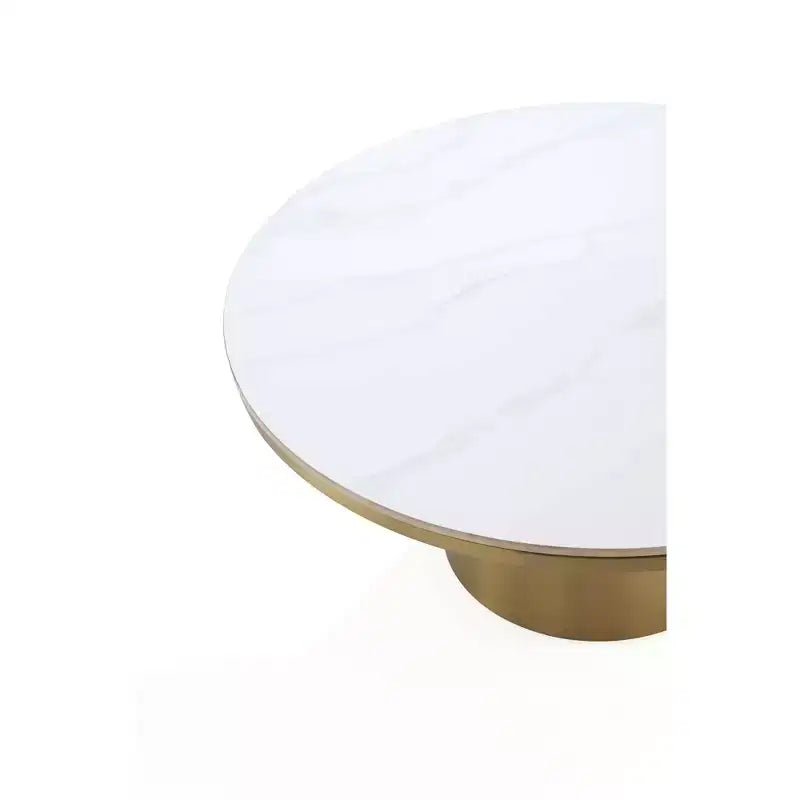 Ensemble de 2 tables basses et tables d'appoint Manhattan Comfort Glenn, couleur or