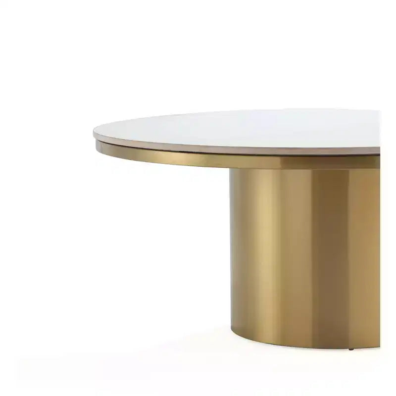 Ensemble de 2 tables basses et tables d'appoint Manhattan Comfort Glenn, couleur or