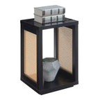 Table d'appoint Breighton Home Northfield Admiral Weave avec étagère, noir/beige orge
