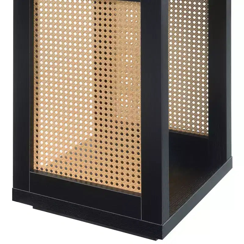 Table d'appoint Breighton Home Northfield Admiral Weave avec étagère, noir/beige orge
