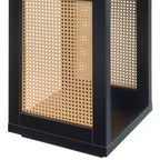 Table d'appoint Breighton Home Northfield Admiral Weave avec étagère, noir/beige orge