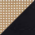Table d'appoint Breighton Home Northfield Admiral Weave avec étagère, noir/beige orge