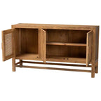 bali & pari Sibu Rattan and Reclaimed Wood Cabinet Natural/Natural Brown