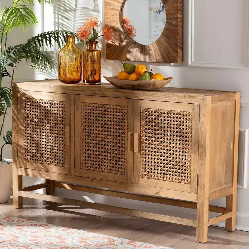 bali & pari Meuble en rotin et bois recyclé Sibu Naturel/Marron Naturel