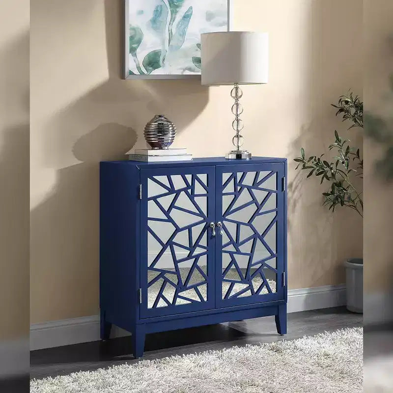 Table console Einstein 32 po, fini bleu – Acme Furniture