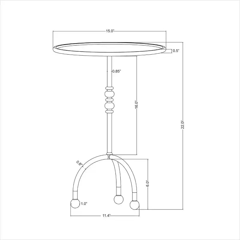 Table d'appoint traditionnelle en fonte - Threshold™ conçue avec Studio McGee