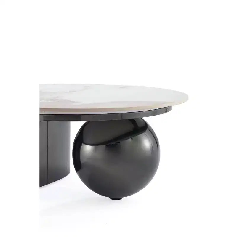 Manhattan Comfort Laurel - Ensemble de 2 tables basses et tables d'appoint noires