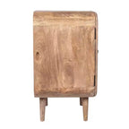 East at Main Mollie Meuble d'appoint 2 portes en bois de manguier : Design Mid-Century, aucun assemblage requis