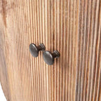 East at Main Mollie Meuble d'appoint 2 portes en bois de manguier : Design Mid-Century, aucun assemblage requis