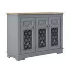Festivo 45" Meuble de rangement d'appoint vintage, buffet bas, gris
