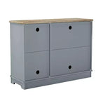 Festivo 45" Meuble de rangement d'appoint vintage, buffet bas, gris