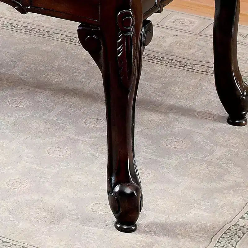Ensemble de table basse et tables d'appoint 3 pièces Jennifer à pieds galbés en merisier foncé - HOMES: Inside + Out